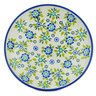 Polish Pottery Pasta Bowl 9&quot; Forget-me-not Field