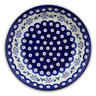 Polish Pottery Pasta Bowl 9&quot; Peacock Forget-me-not