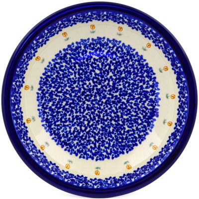 Polish Pottery Pasta Bowl 9&quot; Tiptoe Through The Tulip