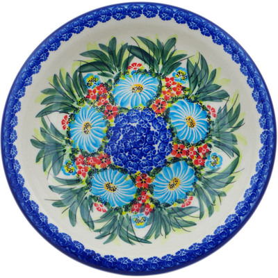 Polish Pottery Pasta Bowl 9&quot; UNIKAT