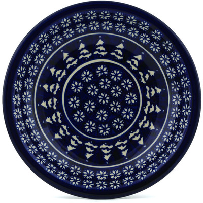 Polish Pottery Pasta Bowl 9&quot; Winter Night