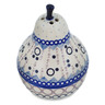 Polish Pottery Pear Shaped Jar 6&quot; Abstract Eruption UNIKAT