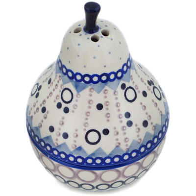 Polish Pottery Pear Shaped Jar 6&quot; Abstract Eruption UNIKAT