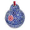 Polish Pottery Pear Shaped Jar 6&quot; Bullseye UNIKAT