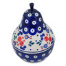 Polish Pottery Pear Shaped Jar 6&quot; Burst Of Berries