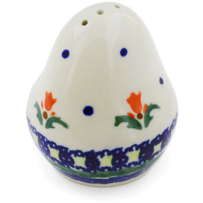 Polish Pottery Pepper Shaker 3&quot; Cocentric Tulips