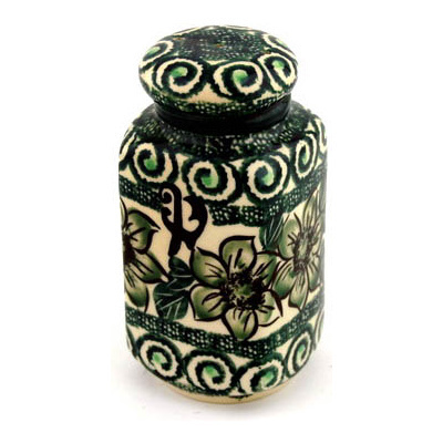 Polish Pottery Pepper Shaker 5&quot; Gratuitous Greens UNIKAT