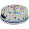 Polish Pottery Pet Bowl 8&quot; Breathtaking Butterflies UNIKAT