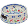 Polish Pottery Pet Bowl 8&quot; Ring Around The Reindeer