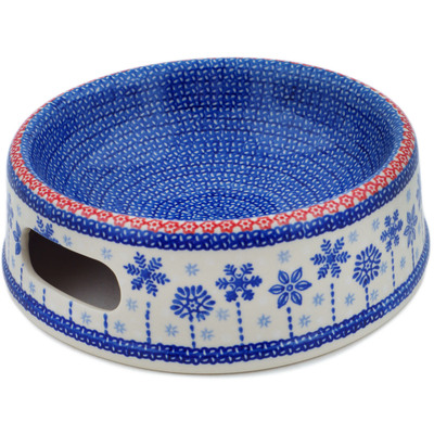 Polish Pottery Pet Bowl 8&quot; Winter Sights UNIKAT