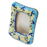 Polish Pottery Picture Frame 6&quot; Birds In The Sunset UNIKAT
