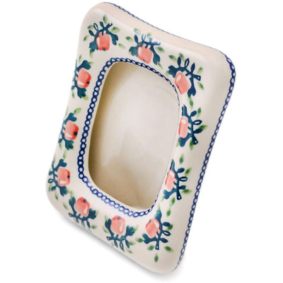 Polish Pottery Picture Frame 6&quot; Juicy Apple