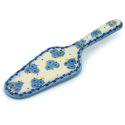 Polish Pottery Pie and Cake Server 8&quot; Blueberry Cluster