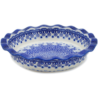 Polish Pottery Pie Dish 11&quot; UNIKAT