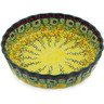Polish Pottery Pie Dish 8&quot; Sunshine Grotto UNIKAT