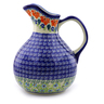 Polish Pottery Pitcher 10 Cup Grecian Fields