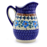 Polish Pottery Pitcher 12 oz Blue Cornflower