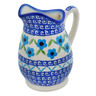 Polish Pottery Pitcher 12 oz Greek Daisies