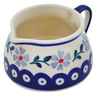 Polish Pottery Pitcher 16 oz Peacock Forget-me-not