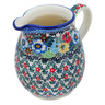 Polish Pottery Pitcher 17 oz Delightful Motif UNIKAT