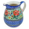 Polish Pottery Pitcher 3&frac12; cups Red Poppies UNIKAT