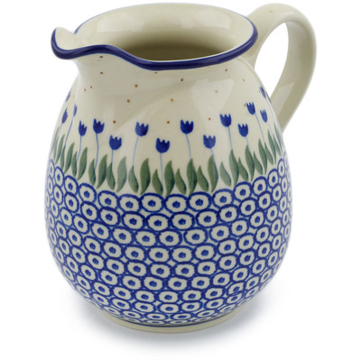 Polish Pottery Pitcher 3&frac12; cups Water Tulip