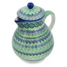 Polish Pottery Pitcher 34 oz Kiwi UNIKAT