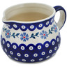 Polish Pottery Pitcher 36 oz Peacock Forget-me-not