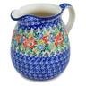 Polish Pottery Pitcher 6 Cup Trumpet Garden UNIKAT