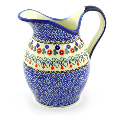 Polish Pottery Pitcher 7&frac34; Cup Polonia UNIKAT