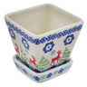 Polish Pottery Planter 3&quot; Ring Around The Reindeer