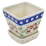 Polish Pottery Planter 3&quot; Sleigh Bells