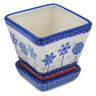 Polish Pottery Planter 3&quot; Winter Sights UNIKAT