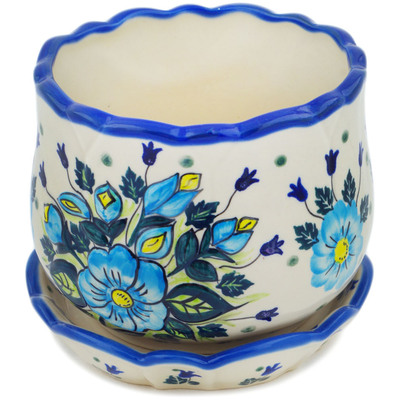 Polish Pottery Planter 6&quot; Bouquet In Bloom