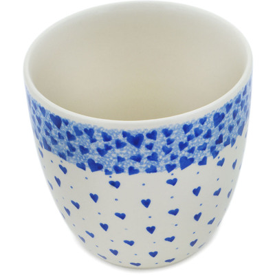 Polish Pottery Planter 6&quot; Cobalt Love