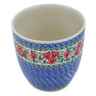 Polish Pottery Planter 6&quot; Red Pansy