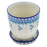 Polish Pottery Planter 6&quot; Winter Circle