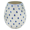 Polish Pottery Planter 8&quot; Blue Buds