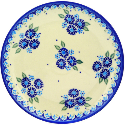 Polish Pottery Plate 10&quot; Aster Patches