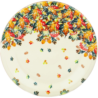 Polish Pottery Plate 10&quot; Autumn Wind UNIKAT