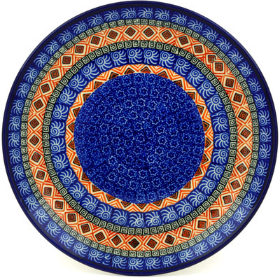 Polish Pottery Plate 10&quot; Aztec Night
