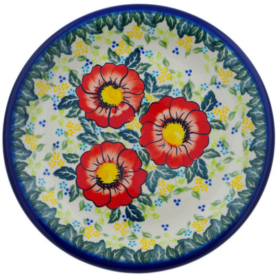 Polish Pottery Plate 10&quot; Bloom Tales UNIKAT