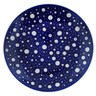 Polish Pottery Plate 10&quot; Blue Eye Scatter UNIKAT