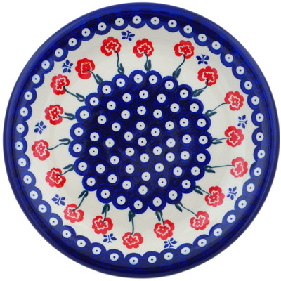 Polish Pottery Plate 10&quot; Blue Eye Spring