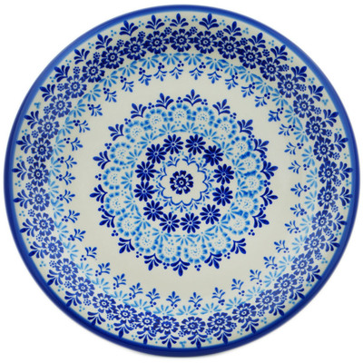 Polish Pottery Plate 10&quot; Blue Magnificence