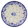 Polish Pottery Plate 10&quot; Blue Spring