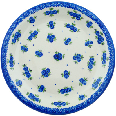 Polish Pottery Plate 10&quot; Blueberry Dreams