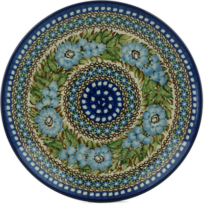 Polish Pottery Plate 10&quot; Blueberry Garden UNIKAT