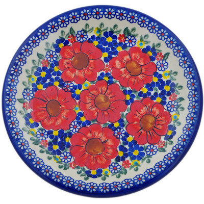 Polish Pottery Plate 10&quot; Bold Sights UNIKAT