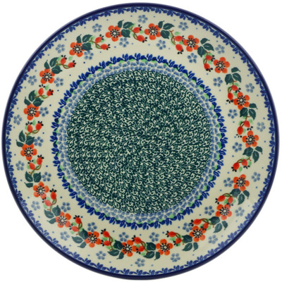 Polish Pottery Plate 10&quot; Budding Blossom